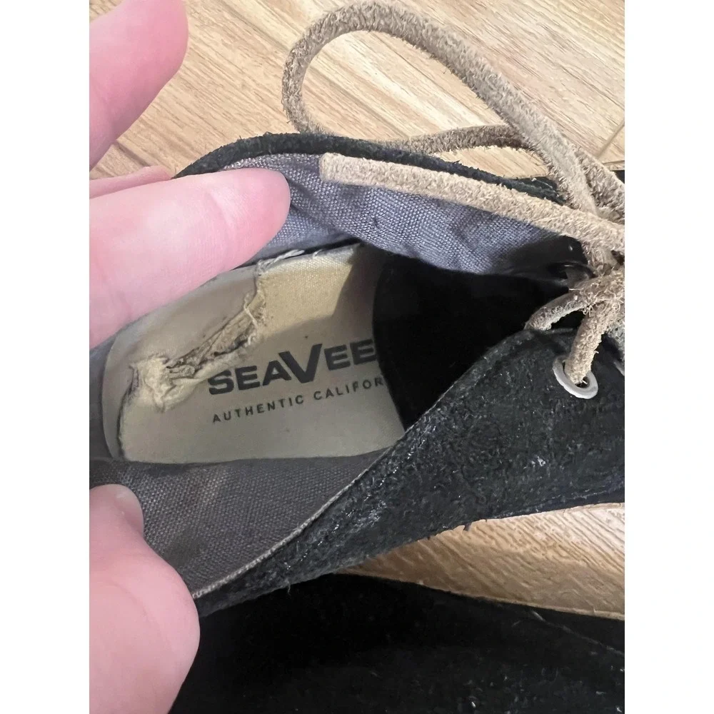 SeaVees Maslon Desert Boots Mens Size 8 Black Suede‎ Chukka Casual Lace Up Shoes